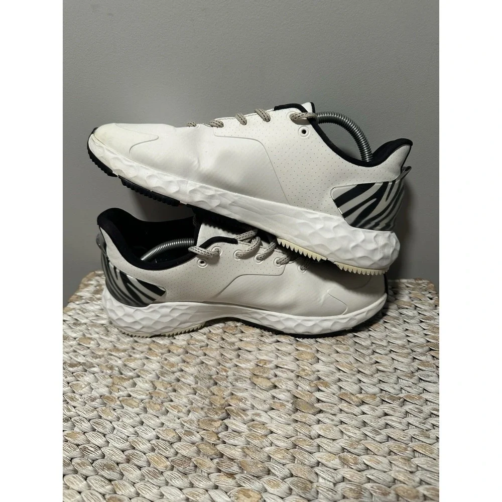 G/FORE Ladies MG4+ Perforated Zebra Ascent Golf Shoes Size 9.5 White GLF000012